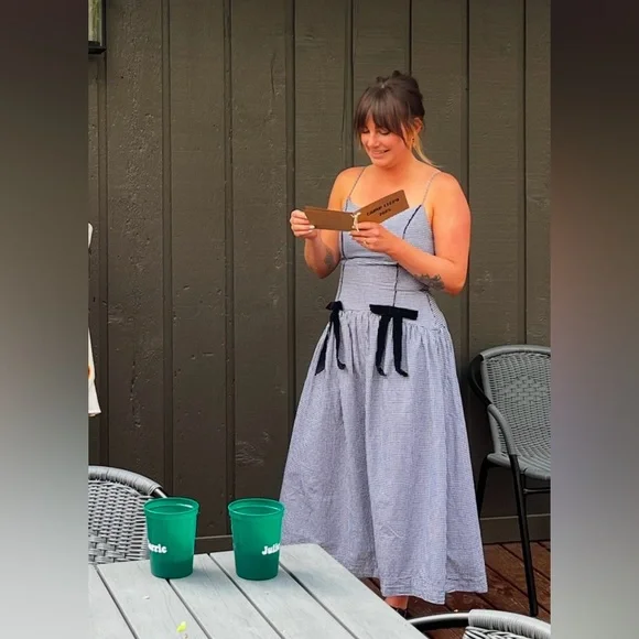 NWT Damson Madder Persephone Midi Dress in Black Gingham UK 16 / US 12 - Picture 15 of 16